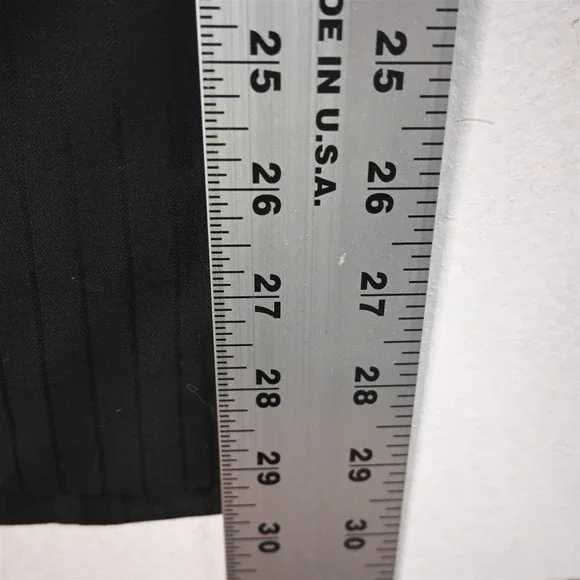 Oxxford 42x30 Black Striped Wool Pleated Full‎ Cut Dress Mens Pants